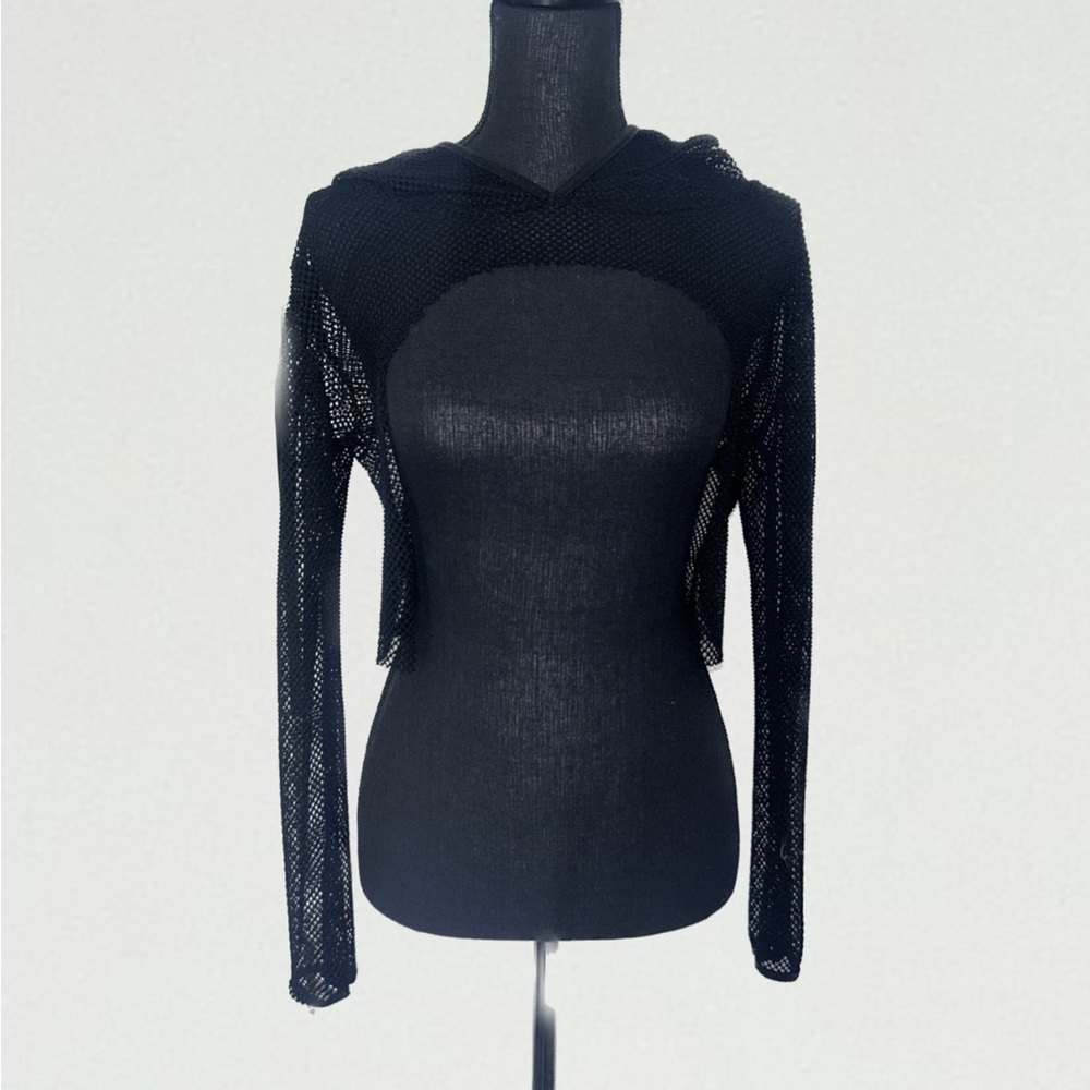 FISHNET HOODED BOLERO